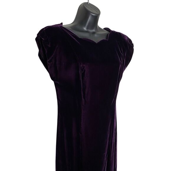 Vtg 80s Patty O’Neil Velvet Dress Womens 6 Purple Whimsigoth Witchy USA Made - Picture 5 of 16